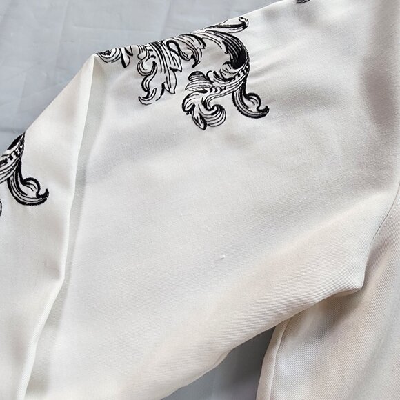 Roper Vintage Western Pearl Snap Black Embroidered Button Down Size XL - Picture 15 of 15